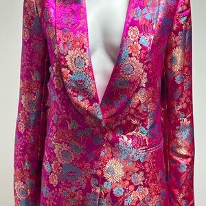 Fashion Nova Pink Floral Blazer